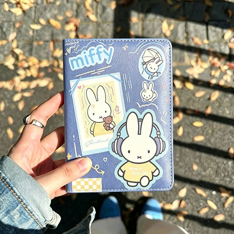Vintage Leather Journal Notebook - Vintage denim Miffy Rabbit lederen notitieboekje,