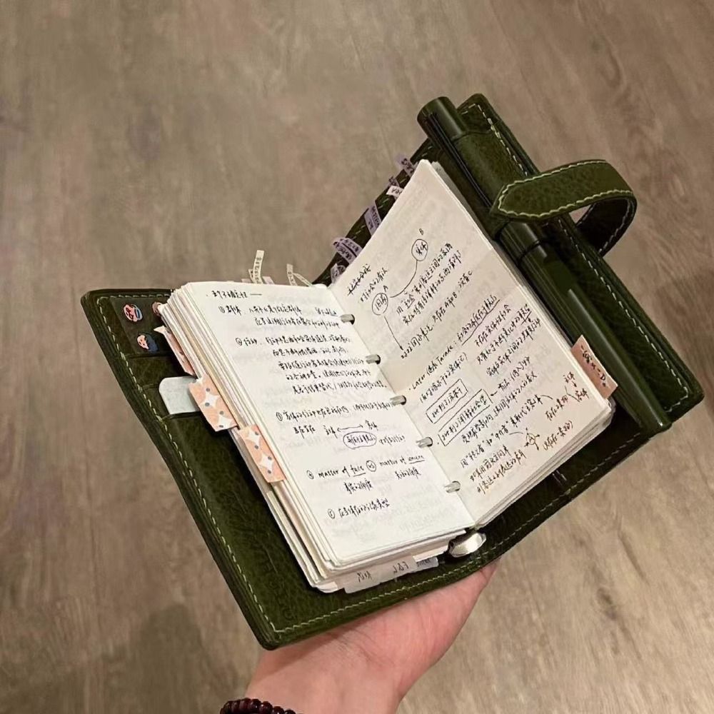Vintage Leather Journal Notebook - Nieuwe M5 groene leren notitieboekjes, blanco