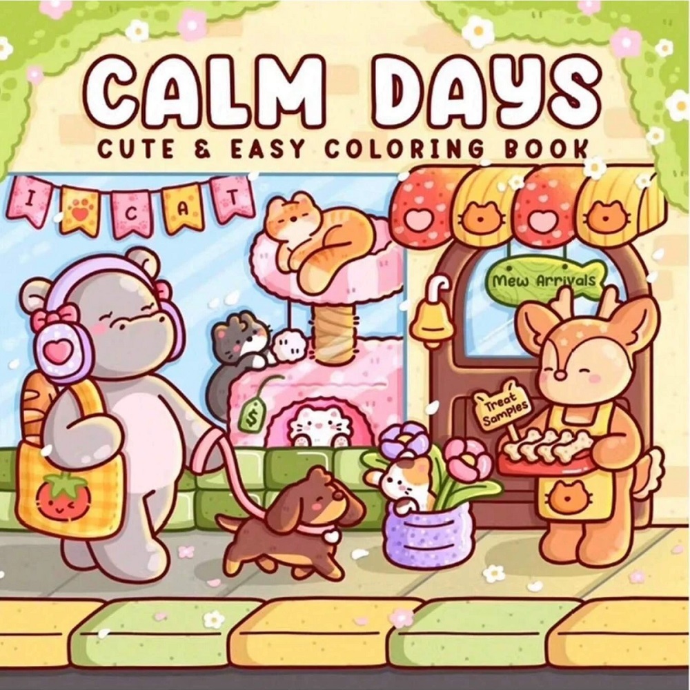Adult Coloring Book Stress Relief - Schattig dieren-stressverlichtend kleurboek - Rustige dagen