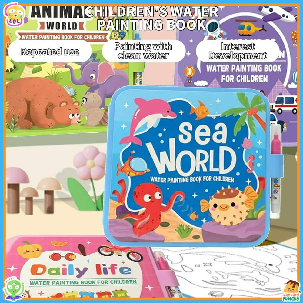 Magische waterkleurboekset met - Reusable Water Magic Coloring Book recensie en prijs