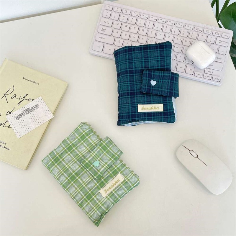 Groen-witte gingham handgemaak - Stationery Books recensie en prijs
