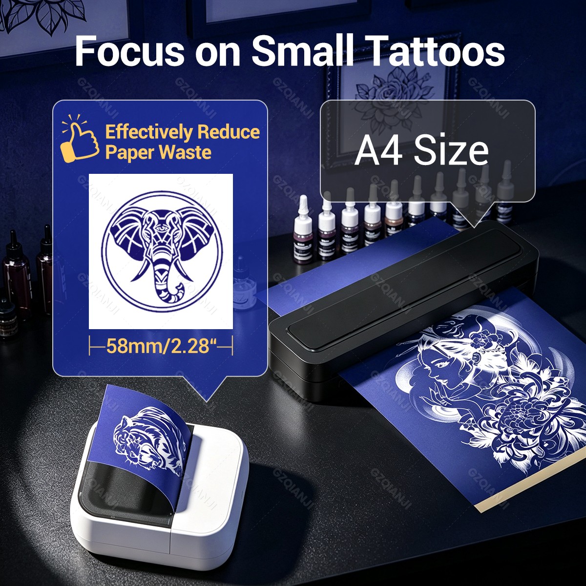 2 inch draagbare mini-tattoo-p - Mini Pocket Thermal Printer Paper Roll recensie en prijs